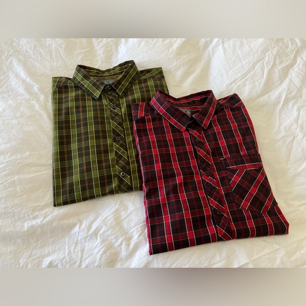 Mountain Hardwear | Mens SZ Medium | Lot Of (2) Flannel Button Front Shirts